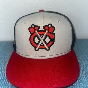 New Era Chicago Blackhawks Red and Gray Fitted Hat | Size 7 1/8